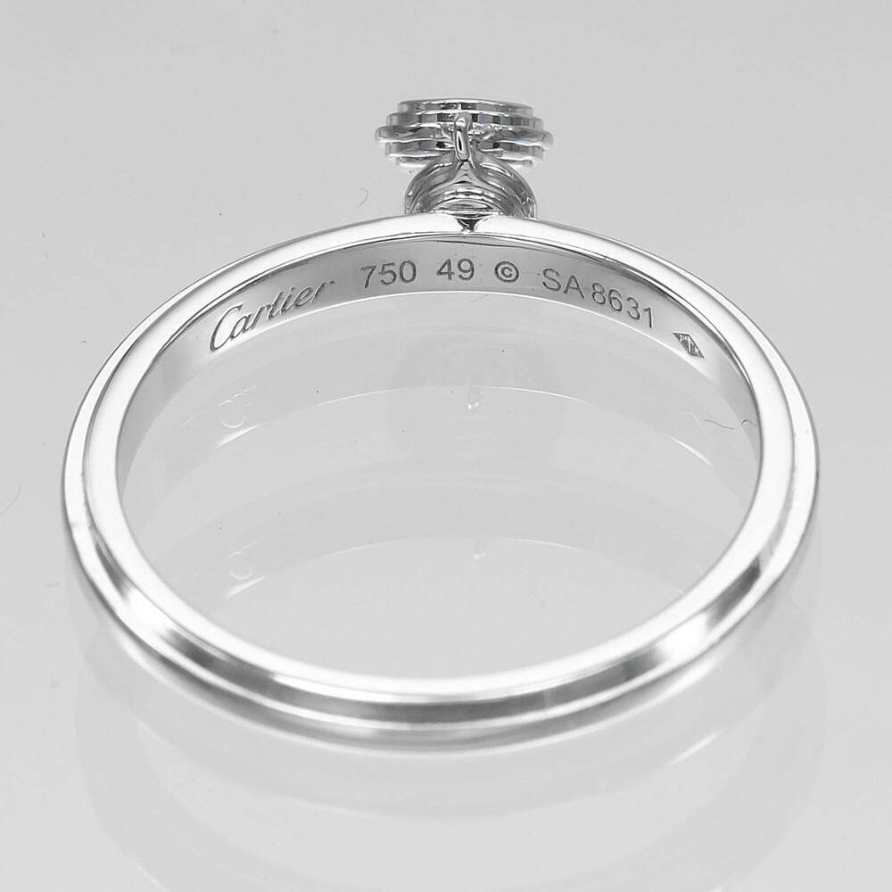 CARTIER Silver Diamond Ring - Picture 4 of 9